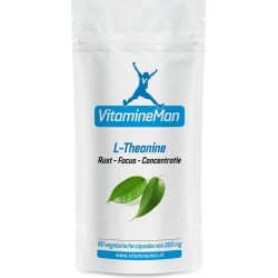 VitamineMan L-Theanine 300 mg ★ Extra Sterk ★ 100% natuurlijk ★ Supplement