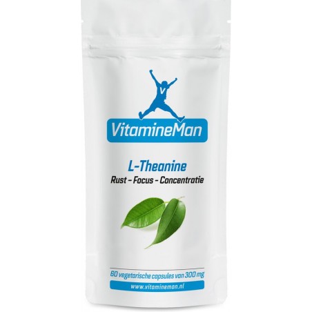 VitamineMan L-Theanine 300 mg ★ Extra Sterk ★ 100% natuurlijk ★ Supplement