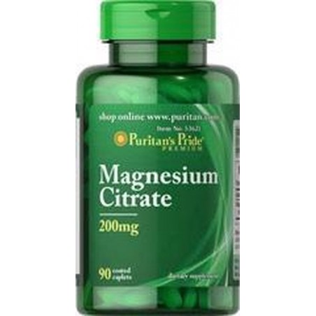 Puritan's Pride Magnesium Citrate 200 mg - 90 caplets