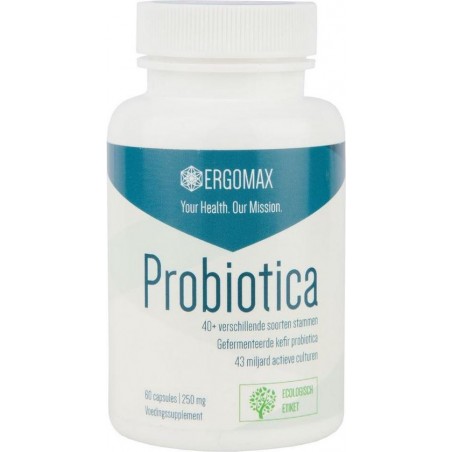 Ergomax - 60 Kefir probiotica capsules (met gratis melkkefir)