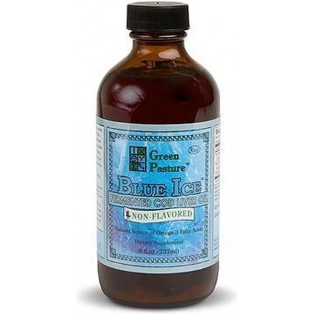 Green pasture's Green Pasture BLUE ICE™ gefermenteerde levertraan, Reguliere smaak –  237 ml