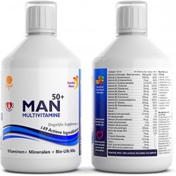 Swedish Nutra Man 50+ - Vloeibare Multivitamine - Mineralen - Collageen -Voedingssupplement als drank