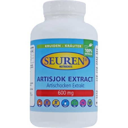 Seuren Nutrients Artisjok 600 mg Extract 300 Capsules