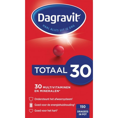Dagravit Totaal 30 Multivitaminen Voedingssupplement - 150 Tabletten