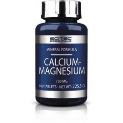 Scitec Nutrition - Scitec Essentials Calcium Magnesium - Mineraal Formule - 750 mg - 100 tabs - 100 porties