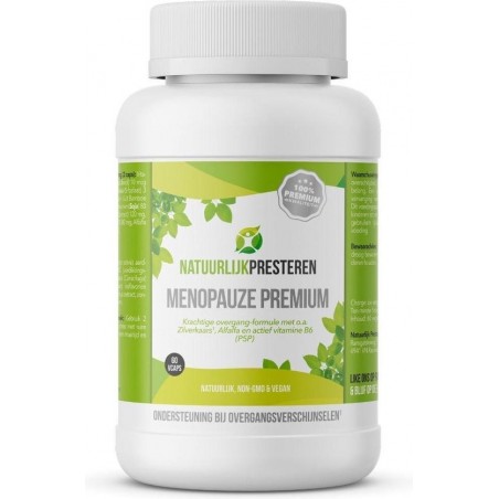 Natuurlijk Presteren Menopauze Premium - Overgang supplement met Monnikspeper en Zilverkaars 1 POT