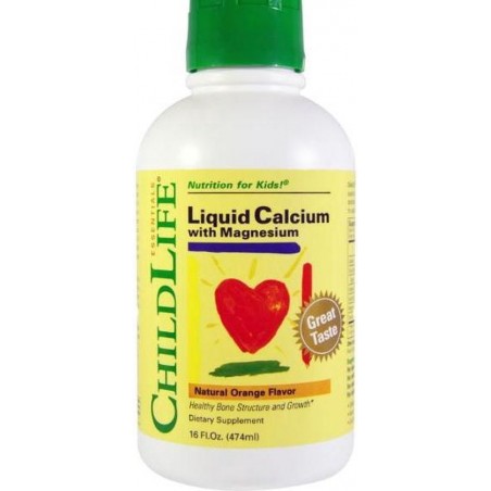 Childlife Essentials Vloeibaar Calcium/Magnesium, Natuurlijke Sinaasappel Smaak (474 ml) - Voedingssupplement