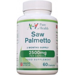 Saw Palmetto 2500mg, 60 Capsules |Ondersteunt een gezonde prostaatfunctie | Biotheek.com