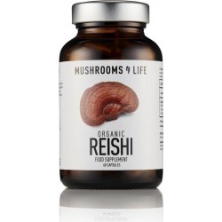 Mushrooms4Life – Biologische paddenstoel Reishi Capsules (60 stuks)