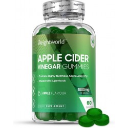 WeightWorld Apple Cider Vinegar Gummies - 1000 mg 18 Kcal - 60 Gummies