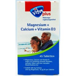 Magnesium + Calcium + D3 Tabletten - Magnesium Tabletten - Calcium Vitamine D3 Magnesium - Vitamine D3 Volwassenen