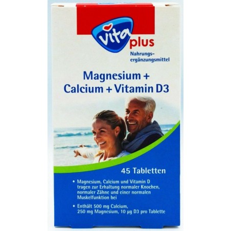 Magnesium + Calcium + D3 Tabletten - Magnesium Tabletten - Calcium Vitamine D3 Magnesium - Vitamine D3 Volwassenen