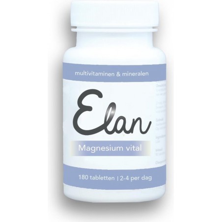 Elan Magnesium vital - Voor vermoeidheid, tegen stress en voor spieren - voedingssupplement 180 tabletten