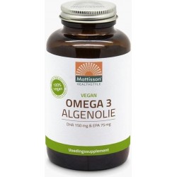 Mattisson / MT1495 Plantaardige Vegan Omega 3 Algenolie DHA 150mg / EPA 75mg 180 vcaps.