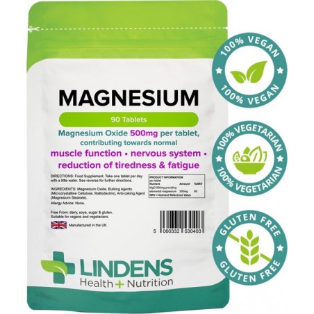 Lindens - Magnesium 500mg - 90 tabletten