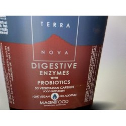 Terranova Digestive enzymes with probiotics Inhoud: 50 capsules