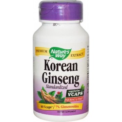 Koreaanse Ginseng gestandaardiseerd (60 vegetarische capsules) - Nature's Way