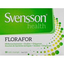 Svensson Florafor, mix van pre- en probiotica, 30 tabletten met 3 miljard lactobacillen, NZVT tested
