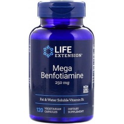 Mega Benfotiamine, 250 Mg, 120 Vegetarian Capsules
