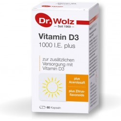 Dr. Wolz Vitamine D3 met Citrusflavenoide en C voor de beste opname|100% natuurlijk |Duitse Naturkwaliteit sinds 1969|