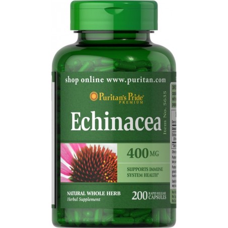 Puritan's Pride Echinacea 400 mg 200 Capsules 5635