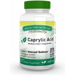 Caprylic Acid 600 mg (non-GMO) (100 Softgels) - Health Thru Nutrition