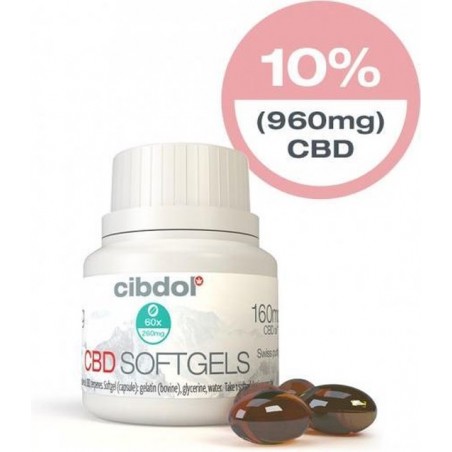 Cibdol CBD Softgel Capsules 10% (60 caps)