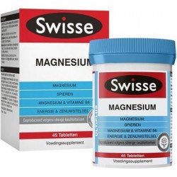 3x Swisse Voedingssupplement Magnesium 45 tabletten