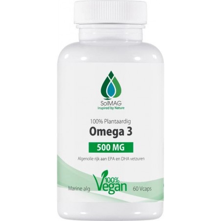 SoLMAG Omega 3 500 mg Algenolie. 60 Vcaps Plantaardig.