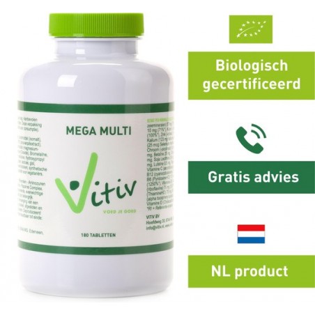 VITIV Mega Multi Vitamine  180 tablets  Beste keuze