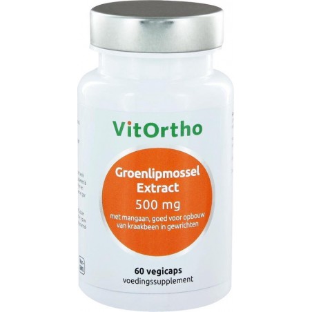 Groenlipmossel Extract 500 mg (60 vegicaps) - VitOrtho