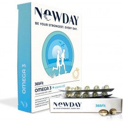 NewDay omega-3 • 365FIT • mét vitamine D3 • geproduceerd in Nederland door NewDay® • visolie • sporters
