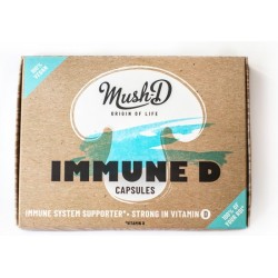 Immune D Capsules met natuurlijke betaglucaan en vitamine D voor en sterke Immunesysteem, vegan