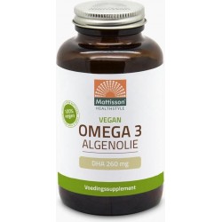 Mattisson / MT1477 Plantaardige Vegan Omega 3 Algenolie DHA 260mg 120 vcaps.