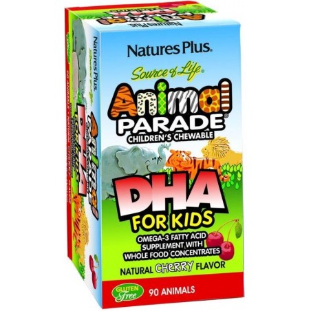 Natures Pl Animal Parade Dha For Kids 90 - Cereza Comp Mast