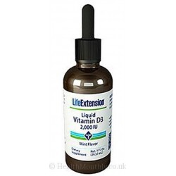 Liquid Vitamin D3, Mint Flavor, 50 mcg (2000 IU), 1 Fl Oz (29.57 ml)