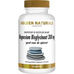 Golden Naturals Magnesium Bisglycinaat 300 mg (90 veganistische tabletten)