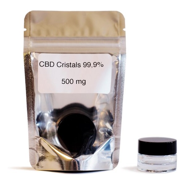 CBD kristallen 500mg hennep planten CBD olie edibles tegen pijn stress en angst CBD 99,9% CBD Crystals   Kaneh-bosem®