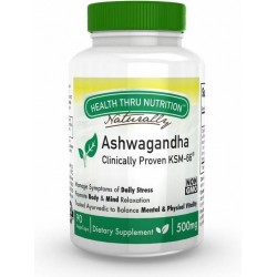 Ashwagandha KSM-66 500mg (non-GMO) (90 Vegicaps) - Health Thru Nutrition