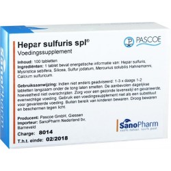Pascoe - Hepar Sulfuris Spl. - 100 tabletten