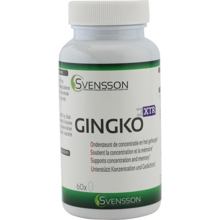 Svensson Ginkgo Xtr - 60 tabletten met Ginkgo Biloba - Stimuleert het leervermogen en de alertheid - Geheugen