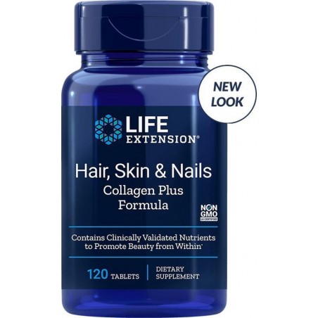 Hair, Skin & Nails Collagen Plus Formula, 120 Tablets