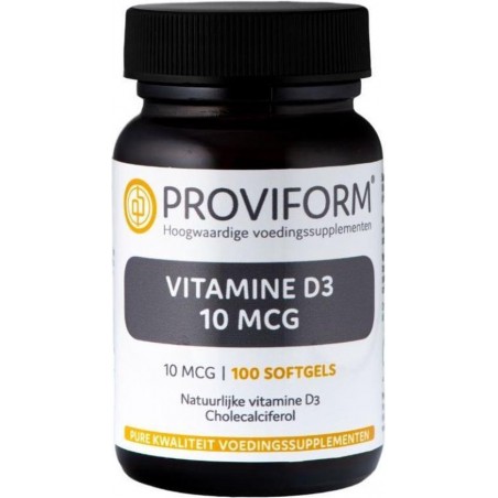 Proviform Vitamine D3 10µ - 100 Softgels  - Vitaminen