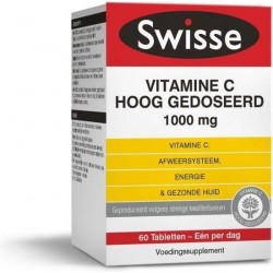2x Swisse Voedingssupplement Vitamine C Hoog Gedoseerd 60 tabletten