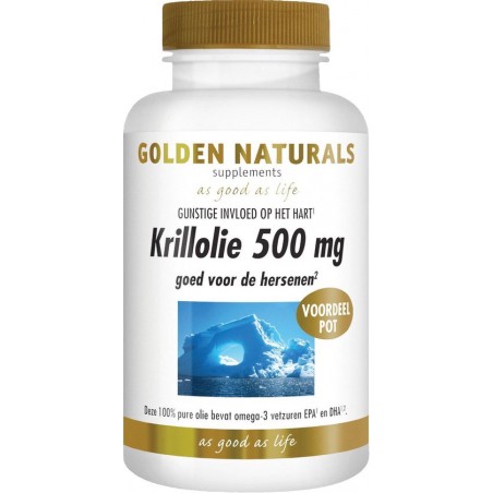 Golden Naturals Krillolie 500 mg (180 softgel capsules)