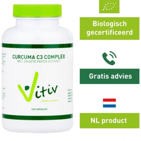 VITIV Curcuma C3 complex Zwarte Peper - 120 capsules