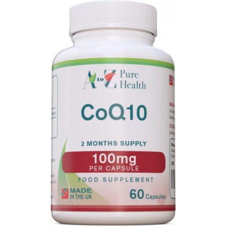 CoQ10 100mg, 60 Capsules | AtoZ Pure Health | Biotheek.com