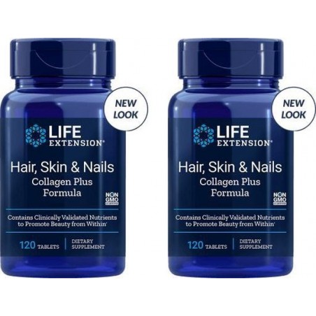 Hair, Skin & Nails Collagen Plus Formula, 120 Tablets, 2-packs