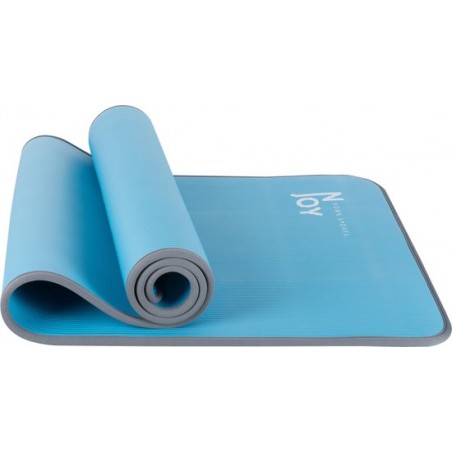Njoy Your Sports Yoga Mat - NBR Zachtschuim - Blauw/Grijs - 183 x 61 x 1.0 cm