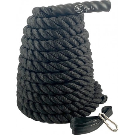 JPS Sports Battle Rope met Ankerband - Fitness Touw - Crossfit Sport Rope - 9m x 38 mm